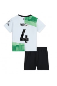 Fotbalové Dres Liverpool Virgil van Dijk #4 Dětské Venkovní Oblečení 2023-24 Krátký Rukáv (+ trenýrky)